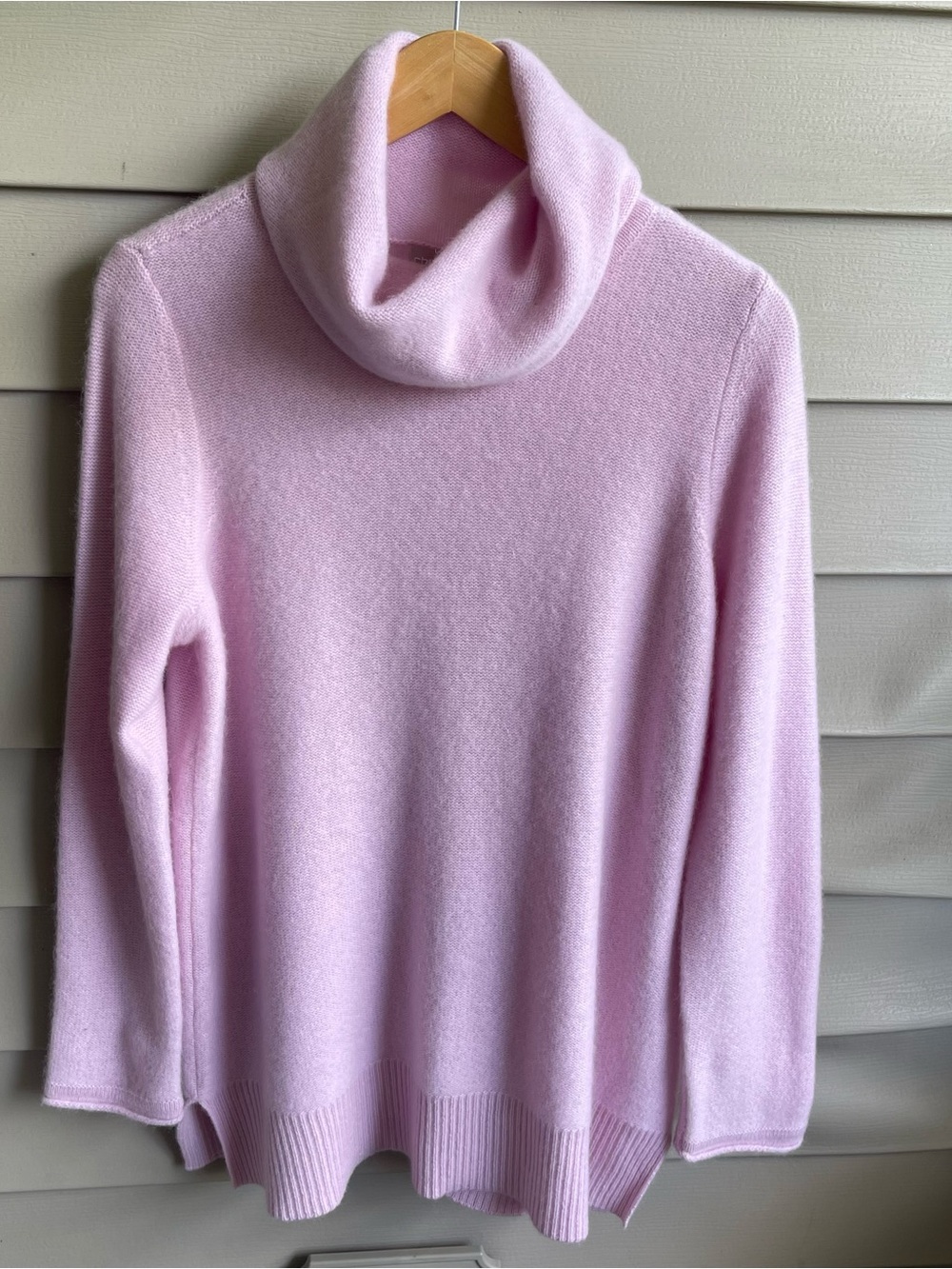 Chico’s 100% Cashmere Cowl Neck Sweater Dusty Lavender Size L Quite Luxury Money